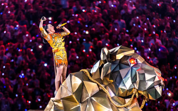 Katy Perry dazzles in four spectacular outfits during Super Bowl halftime  show