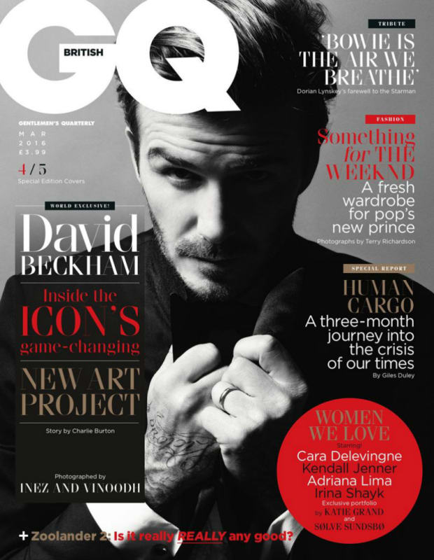 David Beckham Louis Vuitton luggage, British GQ