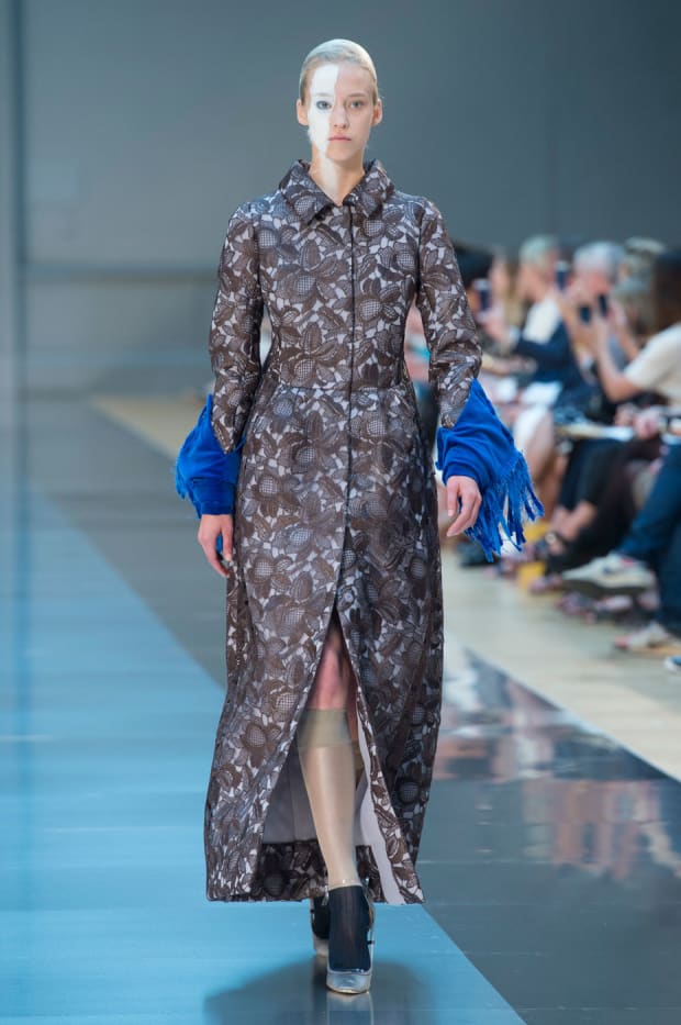 John Galliano Utilizes Burlap and Plastic Wrap For His First