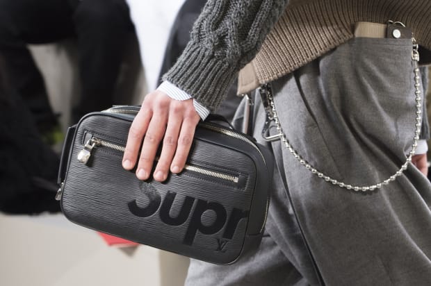 Supreme, Louis Vuitton, Logo, Handbag, Monogram, Leather, Fashion