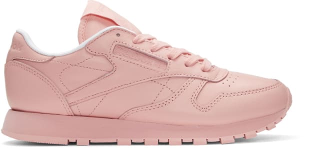 blush leather sneakers