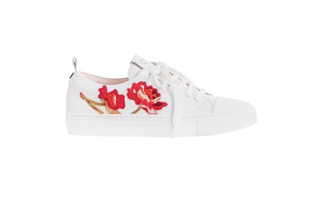 These Embroidered Floral Sneakers Would 