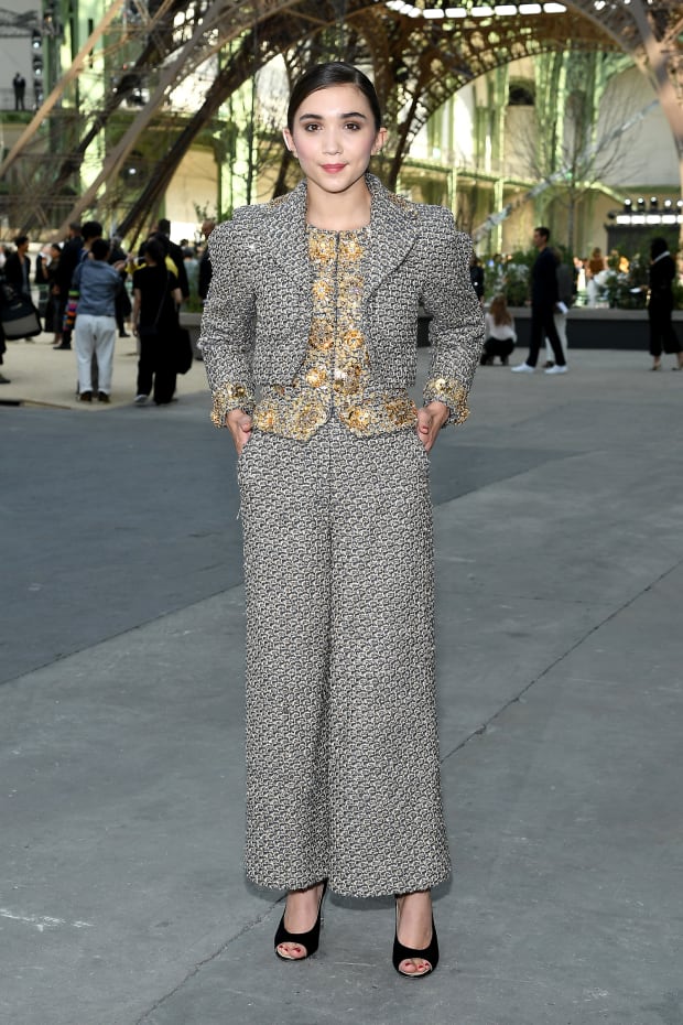 lily collins at chanel show during front row fall-winter 2017 haute couture  fashion week in paris france-040717_7