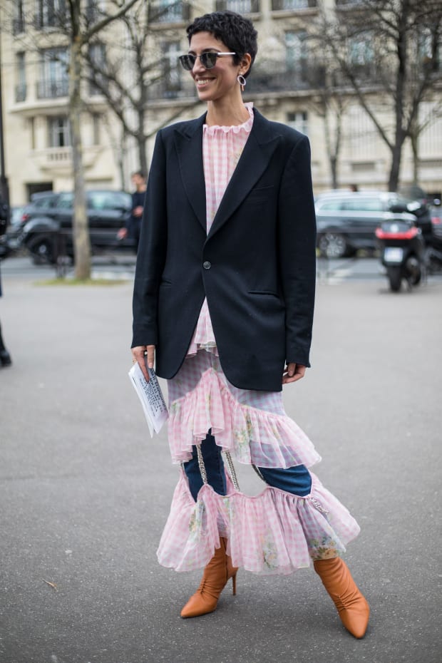 Pattern Dress & PVC Chanel Bag, Paris - Trendycrew