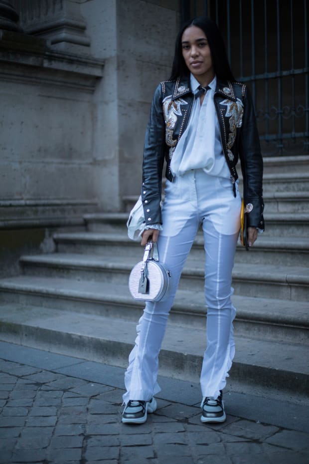 Pattern Dress & PVC Chanel Bag, Paris - Trendycrew