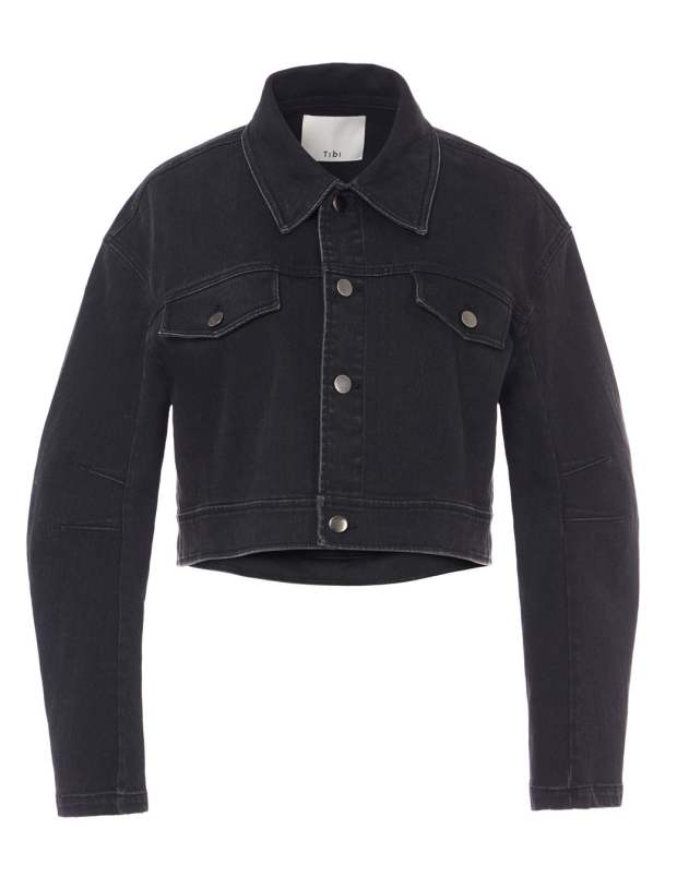 black denim cutoff jacket