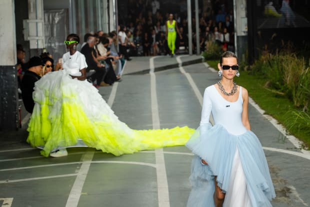 Designer Virgil Abloh brings out stars for Off White Paris fashion