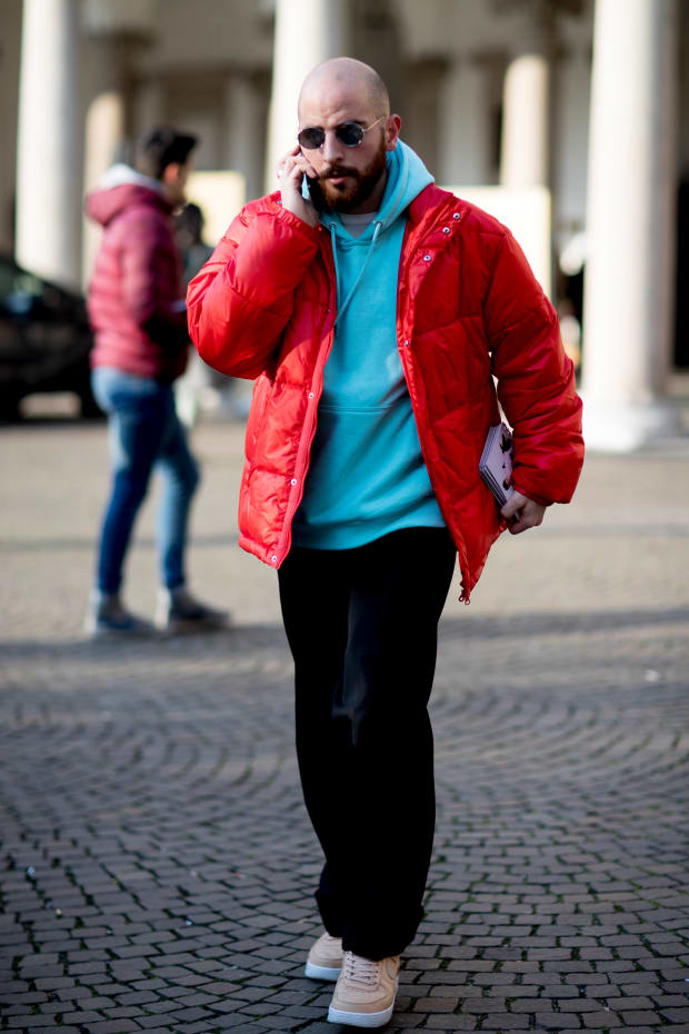 The Street Style Crowd Wore Pops of Orange at Milan Men's Fashion Week -  Fashionista