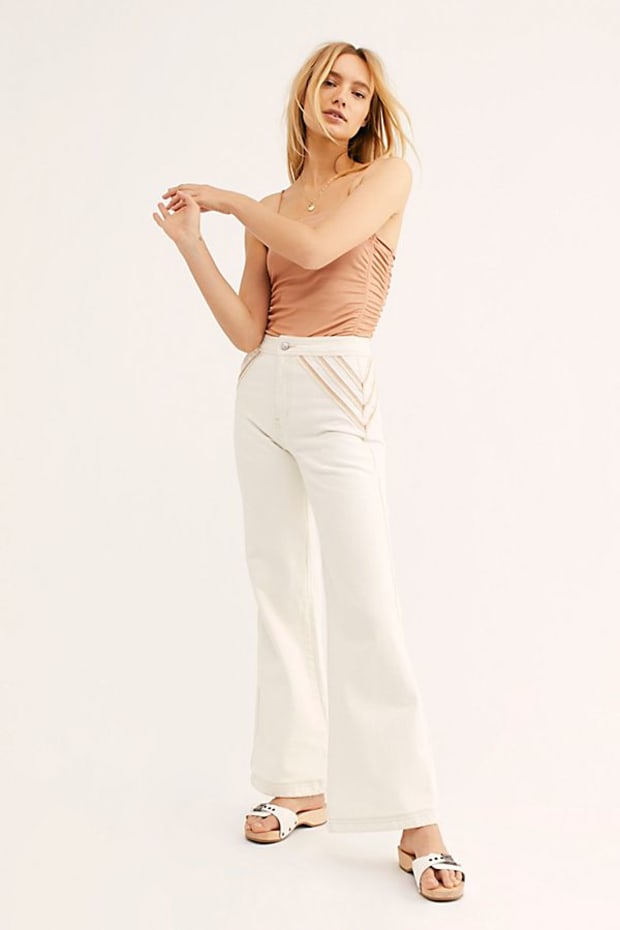 free people white bell bottoms