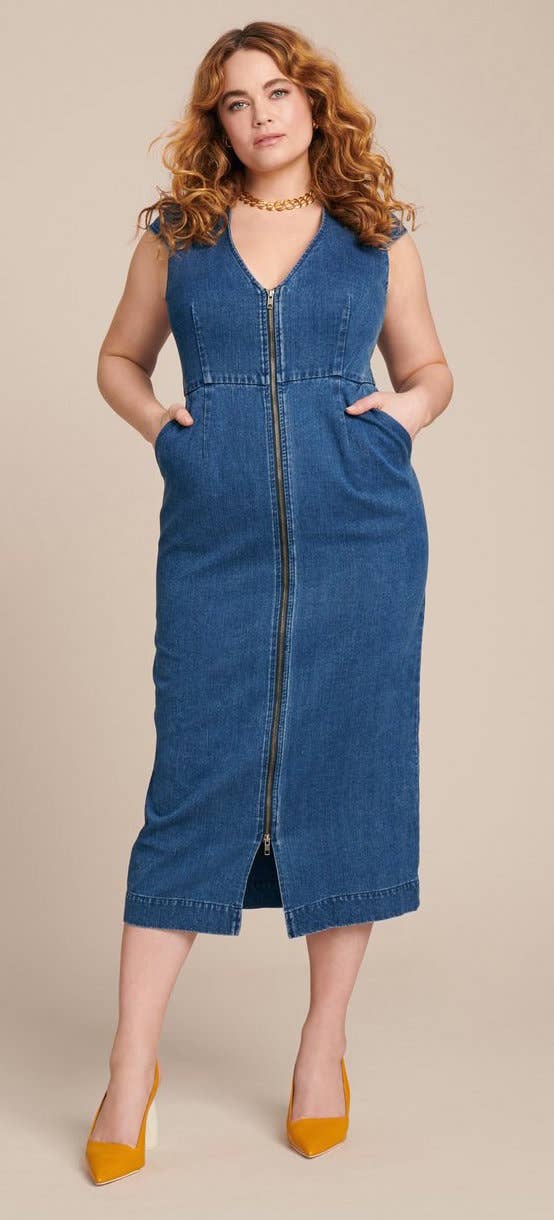 23 No-Fuss Denim Dresses to Shop Right 