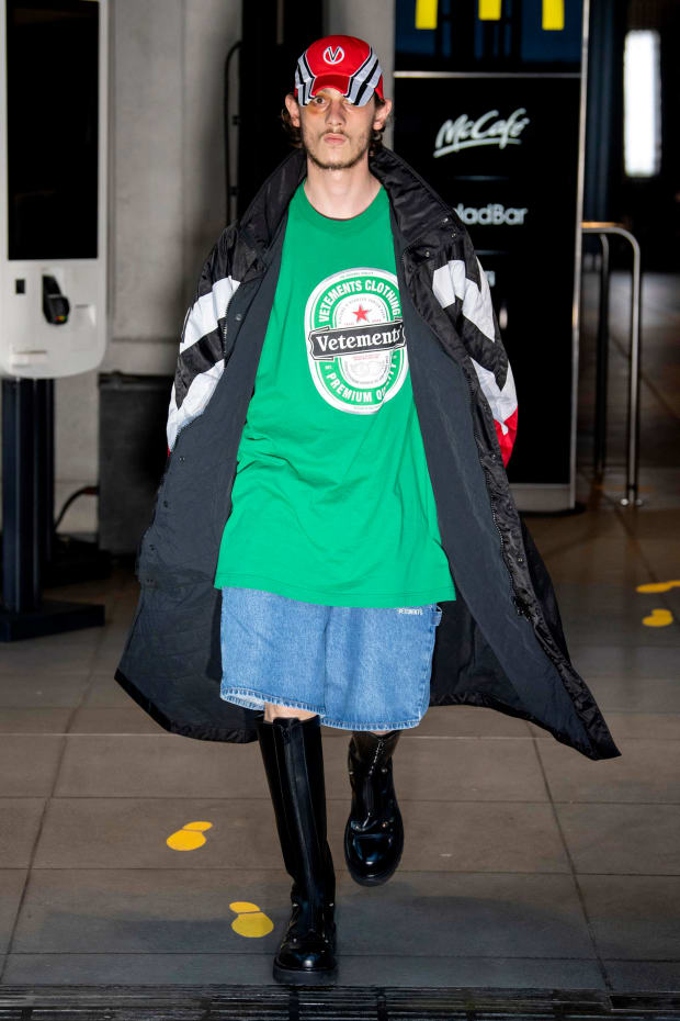 Vetements Takes Over A Parisian Mcdonald S For Its Anti Capitalist Spring Runway Show Fashionista