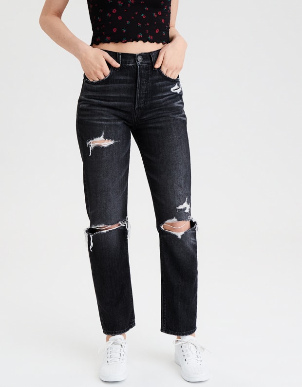 american eagle faded black jeans