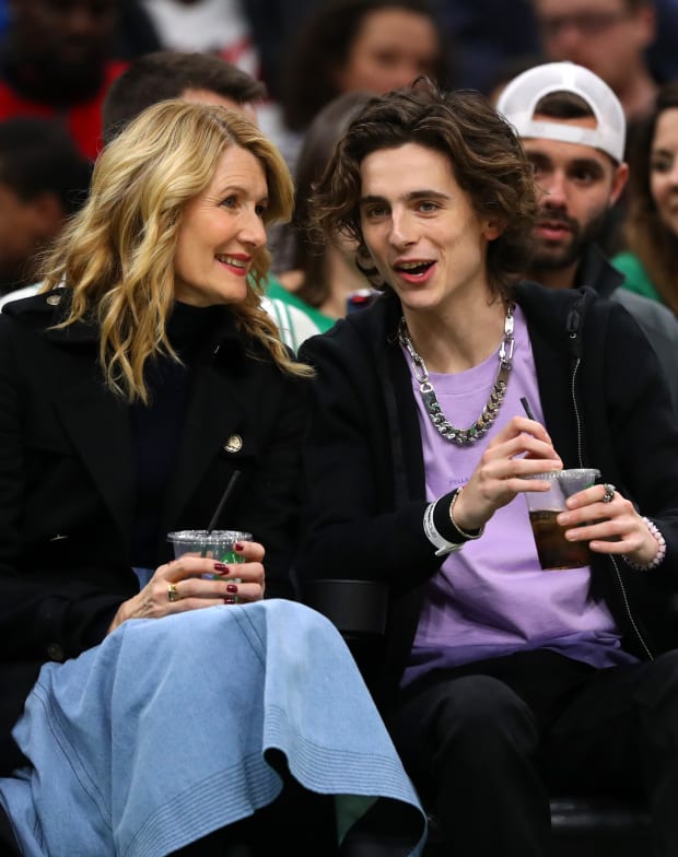 For Timothée Chalamet, Courtside Fashion Means Lots of Statement Jewelry -  Fashionista