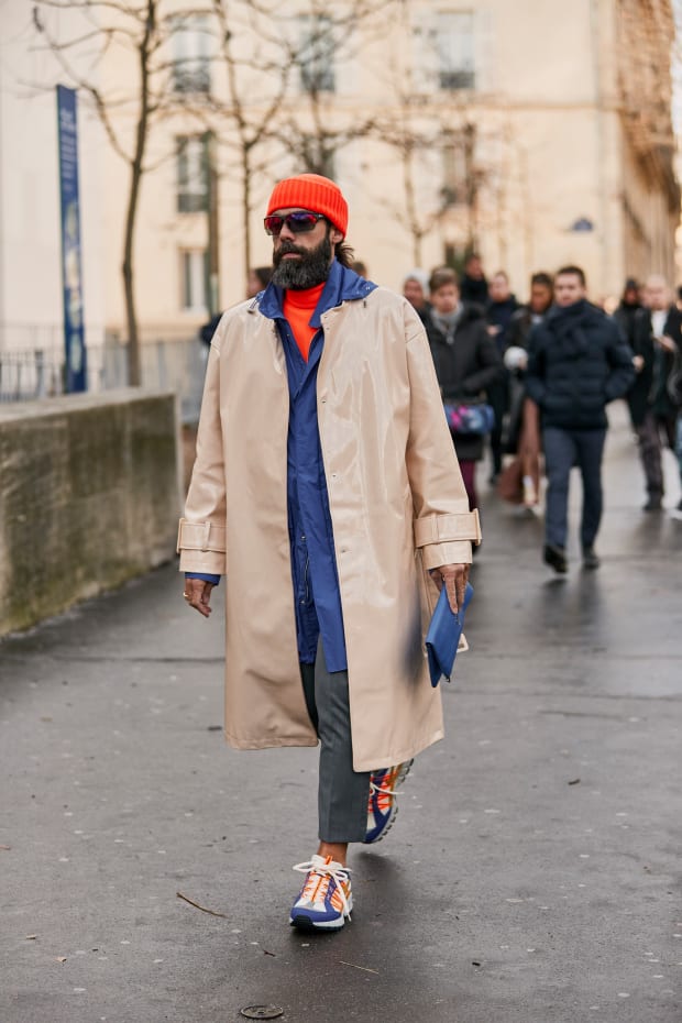 Khaki Got a Street Style Upgrade at Paris Fashion Week Men's - Fashionista