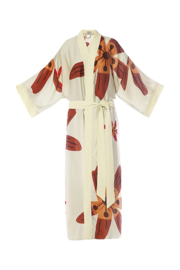 designer silk robe