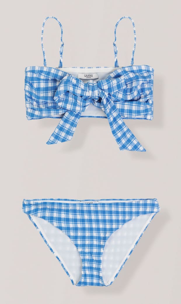 Blue and white checkered bikini Clearance