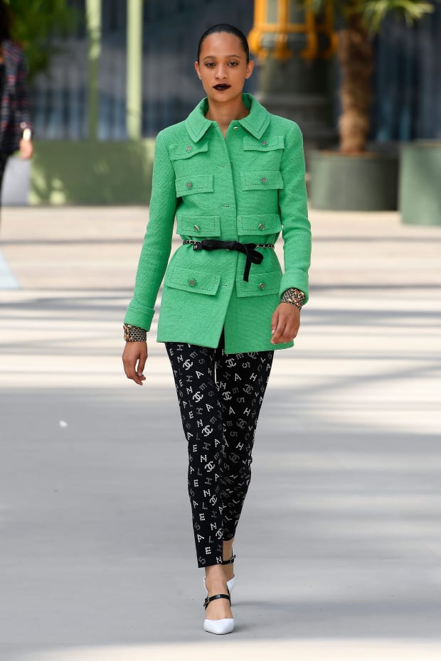 chanel resort 2020 green jacket