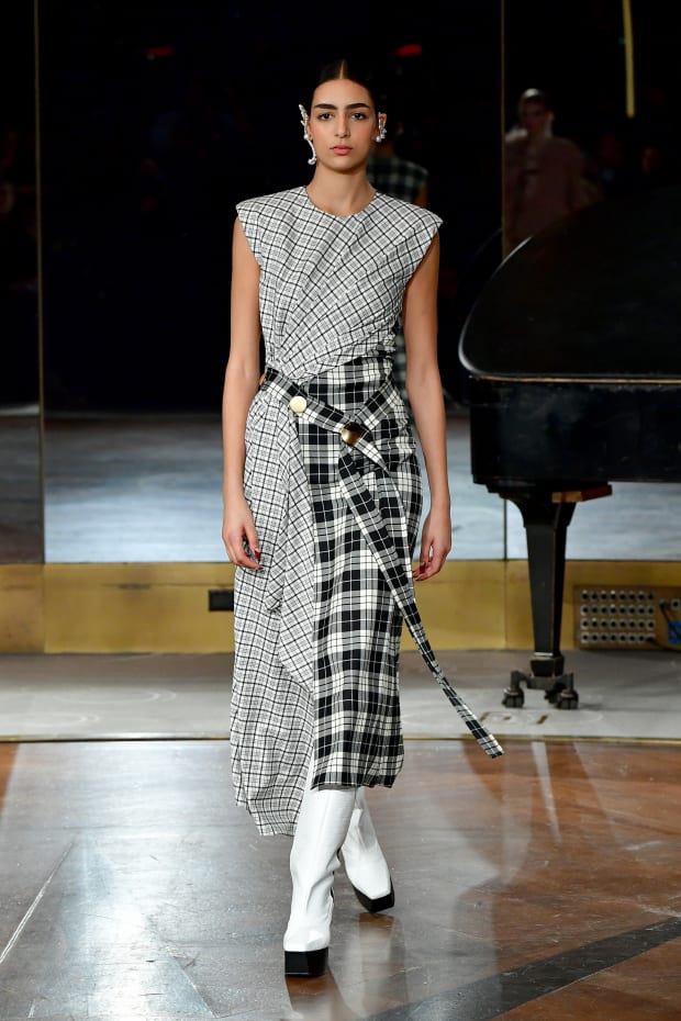 prabal gurung plaid dress