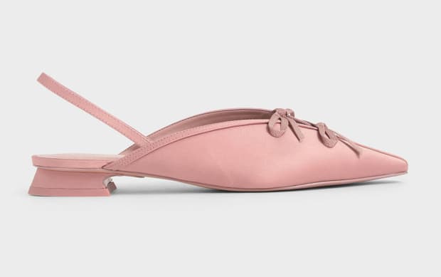 pink flat slingbacks