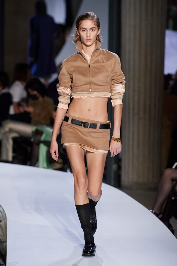 Warning: Miu Is Bringing Back the Micro-Mini Skirt for 2022 - Fashionista