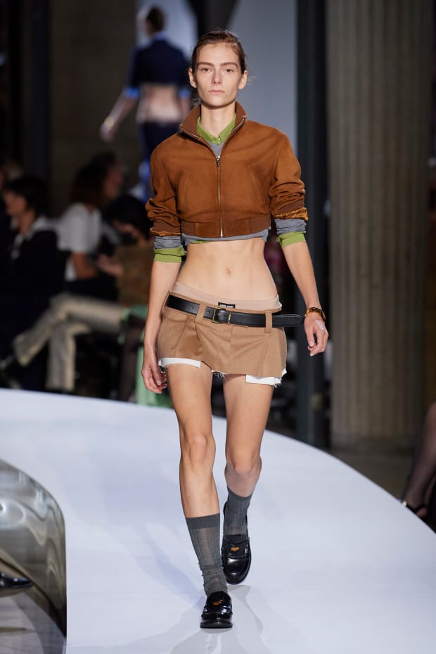 Warning: Miu Is Bringing Back the Micro-Mini Skirt for 2022 - Fashionista