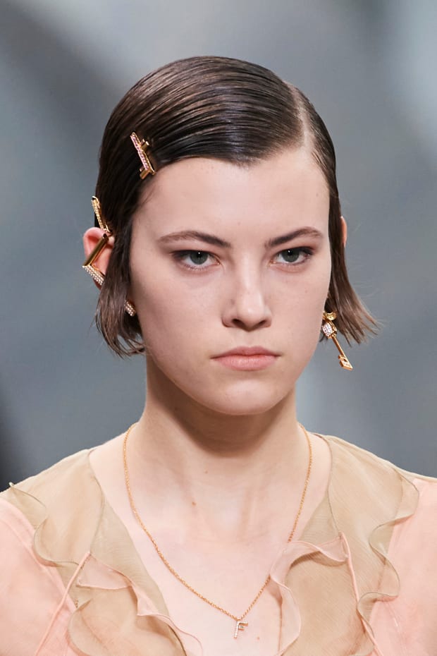 Wet Look Hair Gave Fendi's Y2K-Inspired Collection a Modern Twist