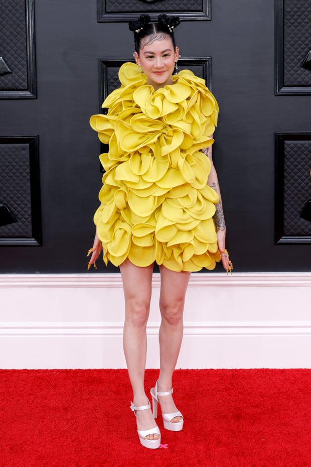 Grammys 2022: the best and worst dressed celebrities – from BTS' Louis  Vuitton suits and Olivia Rodrigo's body-hugging Vivienne Westwood dress, to  Billie Eilish's offbeat Rick Owens ensemble and Tayla Parx's questionable