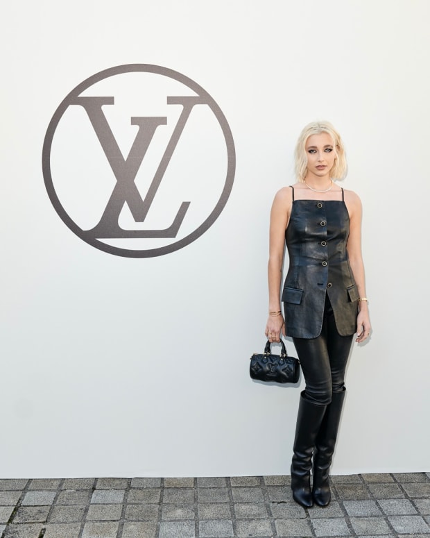 Emma Chamberlain at the Louis Vuitton show at Paris fashion week