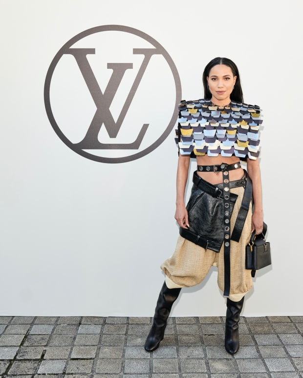 Jurnee Smollett Brings Warrior Glamour in Knee - Nigo x Louis Vuitton LV²  Collection - High Boots to PFW – Rvce News