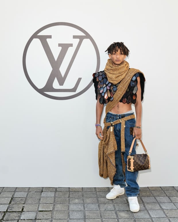 Jaden Smith and Justin Theroux at the Louis Vuitton Show in New