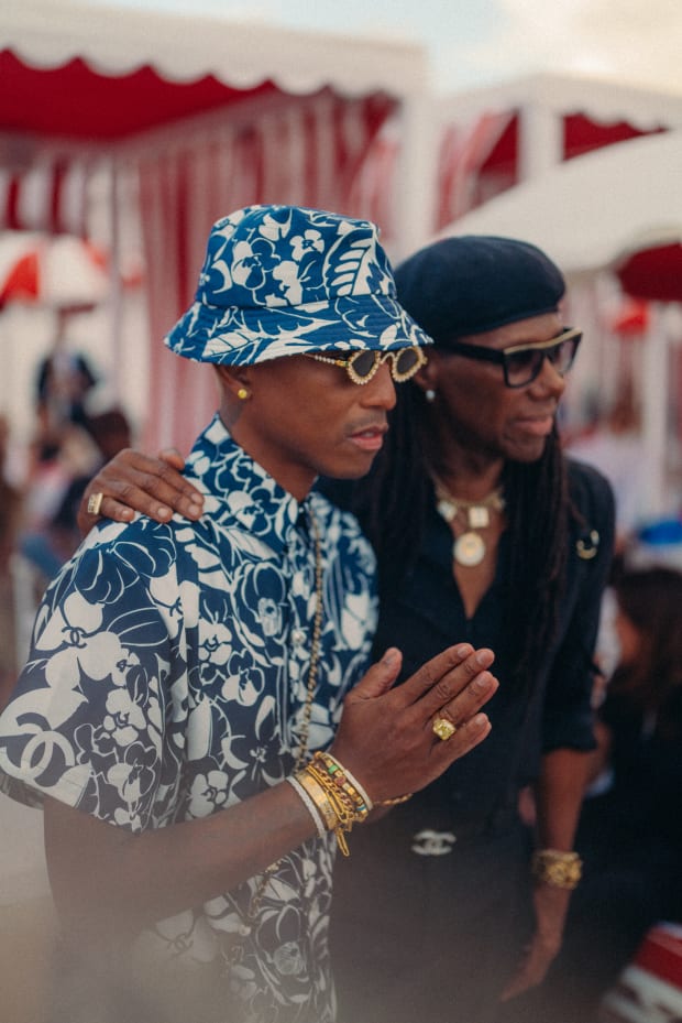 Pharrell Takes Son Rocket To Chanel Cruise Fashion Show