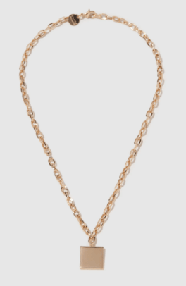 young frankk square chain necklace