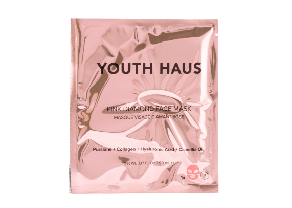 Youth Haus Pink Diamond Face Mask