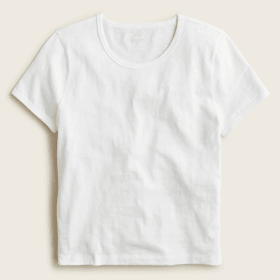 JCrew 90s Cropped Organic Slub Cotton T-shirt