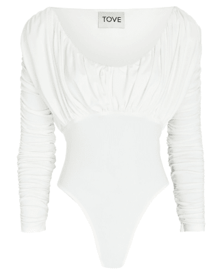 Tove Tess Ruched Jersey Bodysuit $610