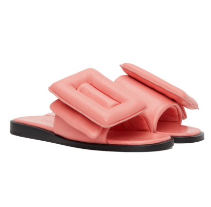 Boyy Pink Puffy Flat Sandals $485