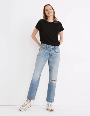 Madewell Rivet & Thread Low-Rise Vintage Straight Jeans Selvedge Edition