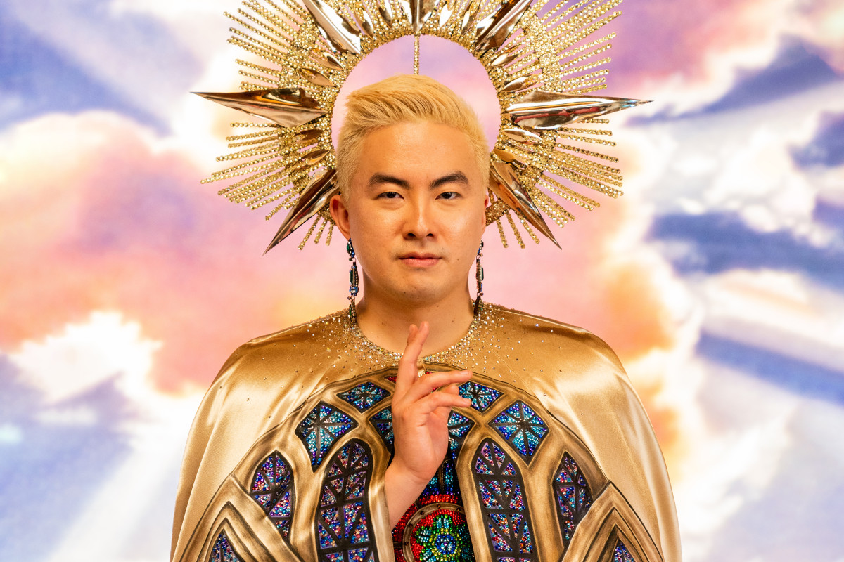 Bowen Yang Wears a Sublime R-Rated Robe as God in 'Dicks: The Musical'