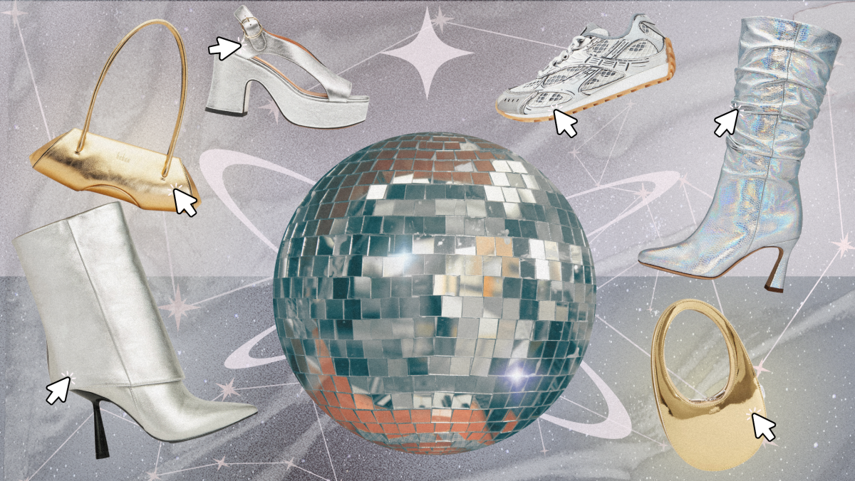 64 Festive Metallic Shoes and Handbags to Take With You Into 2024