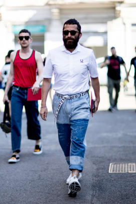 White Graphic T Shirts Were Everywhere at Milan Men s Fashion Week