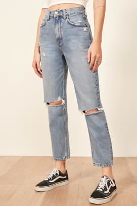 High waisted jeans over belly button discount