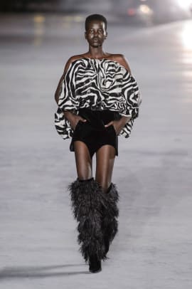 Saint Laurent Staged a Party Ready Spring Show at the Eiffel Tower