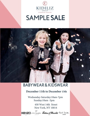 Kidiliz Sample Sale 12 11 12 15 NYC Fashionista