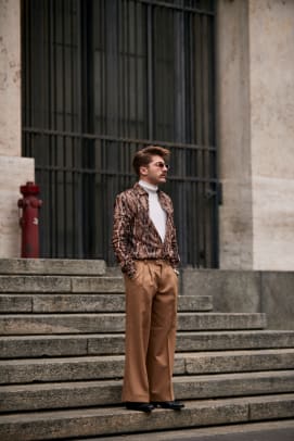 Showgoers Wore Their Best Statement Coats at Milan Fashion Week Men s Fashionista
