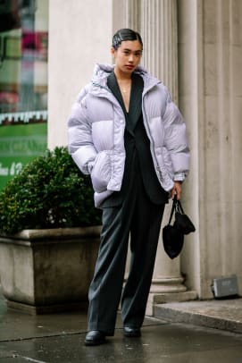 Nanushka s Vegan Leather Puffer Jacket Was a Street Style Favorite