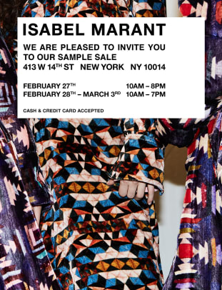 Isabel marant sample discount sale new york