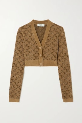 ジャケット Victoria Beckham Brown zip-up cardigan Brown Wool cardigan Victoria Beckham - Vitkac AS