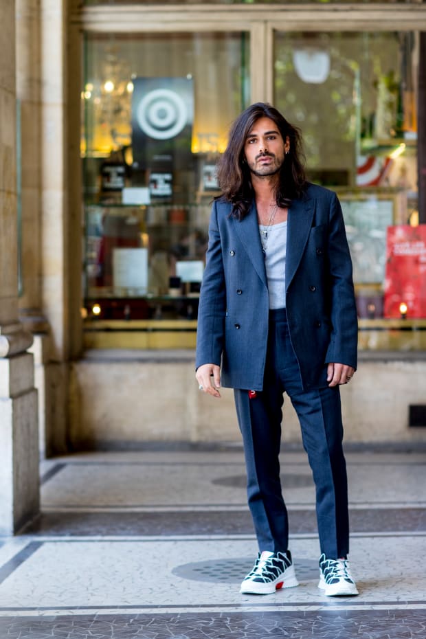 Suits With Sneakers Was the Outfit of Choice at Paris Fashion Week