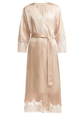 Fancy store silk robe