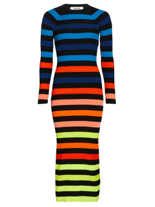 Skin tight striped sales dress